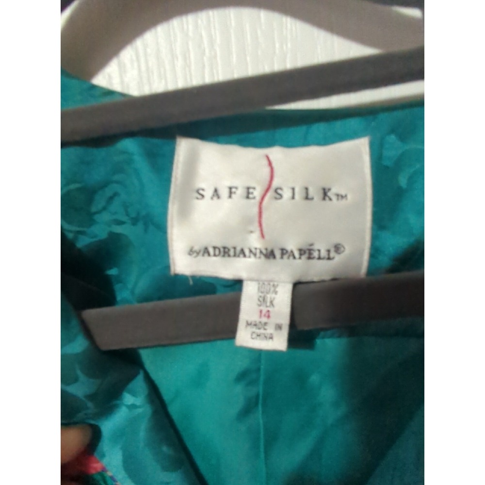 Adrianna Papell Safe Silk Women Size 14 Skirt Suit 2 Jacket English Rose Vintage - Picture 5 of 12